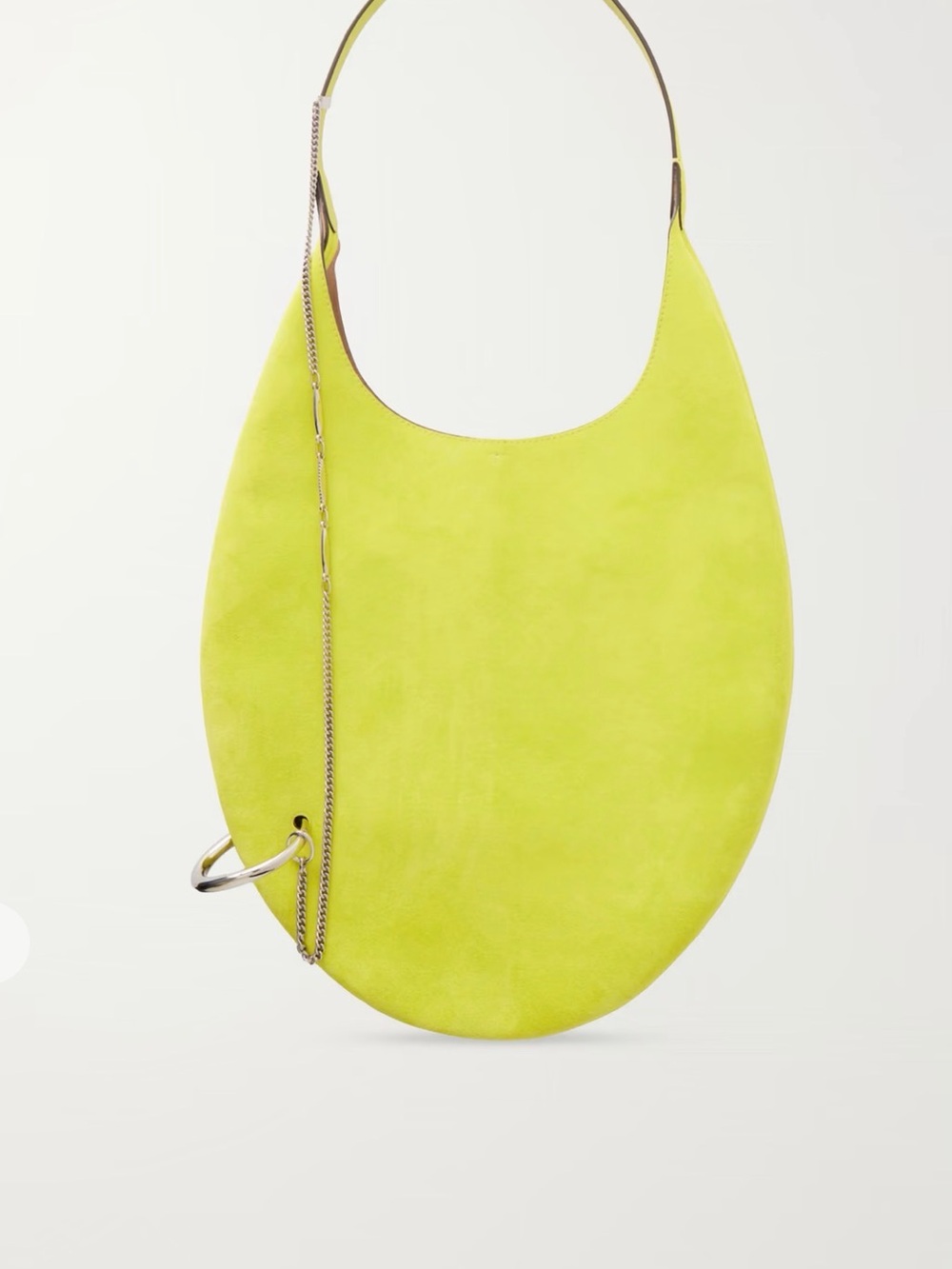 Tory Burch Pierced Embellished Suede Shoulder Bag In Green